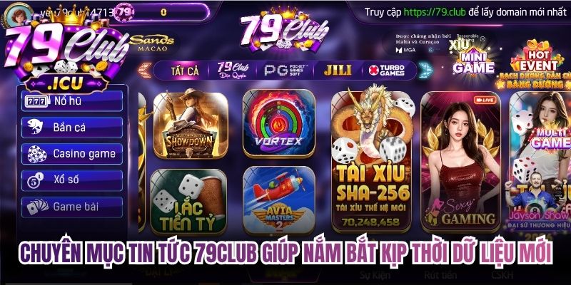 Chuyên mục tin tức 79club giúp người chơi nắm bắt kịp thời dữ liệu mới 